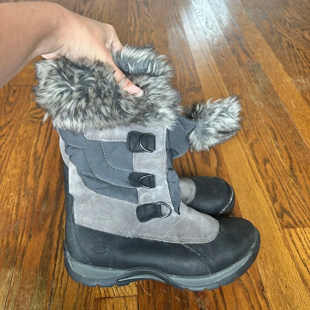 Timberland 6199R Blizzard Waterproof snow fur Boot Girls 3.5 womens 5.5 kids